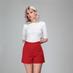 Collectif Red Shorts NWT